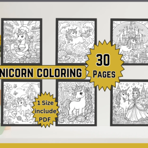 Unicorn Coloring Pages for Kids